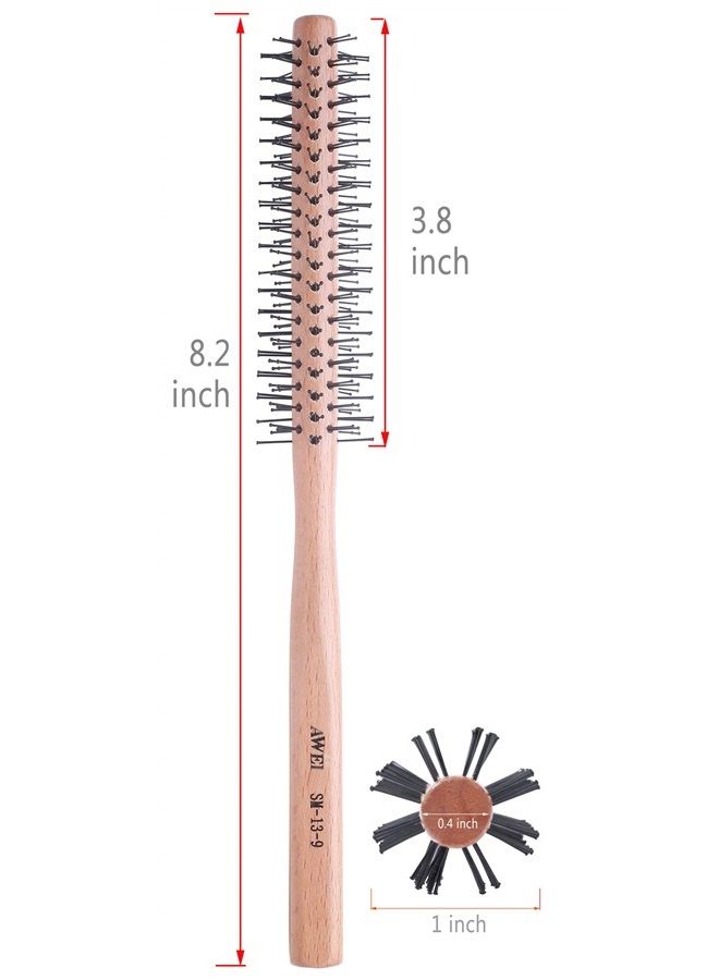 Perfehair Small Round Brush for Short Hair, 1 Inch Mini Quiff Roller for Women and Men, Best for Thin Hair, Bangs, Beard, Styling, Lifting, Curling - Image 2