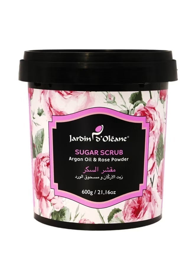 JARDIN D OLEANE sugar scrub with argan oil and rose powder 600 g - Image 1