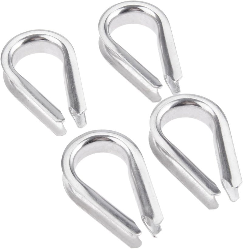 Mtsooning 4Pcs 1/2" Wire Rope Chain Thimble for Boat Rigging Anchor Boat Terminating Splicing 316 Stainless - Image 1