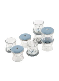 Magic Sliders 8-Piece Durable Rubber Round Sliding Discs Set Clear 0.55 - 0.70 Inch 24524  - Image 2