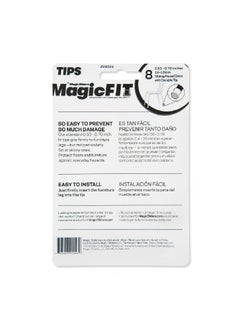 Magic Sliders 8-Piece Durable Rubber Round Sliding Discs Set Clear 0.55 - 0.70 Inch 24524  - Image 3