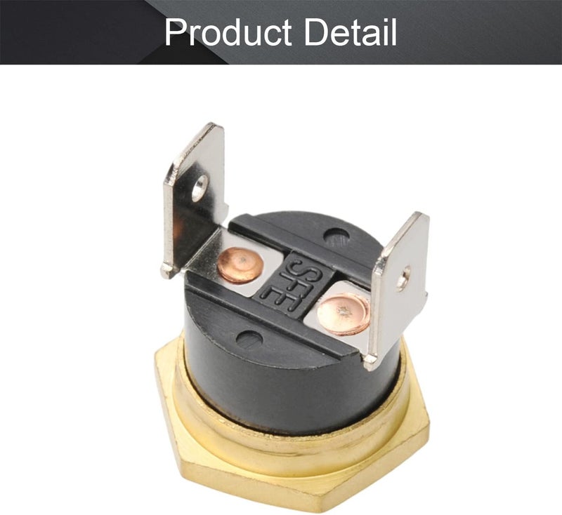 Fielect KSD301 Thermostat Temperature Control Switch,Adjust Snap Disc Temperature Switch 145°C Copper M4 Normally Closed 1 Pcs - Image 4
