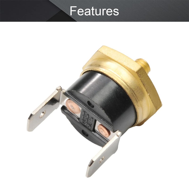 Fielect KSD301 Thermostat Temperature Control Switch,Adjust Snap Disc Temperature Switch 145°C Copper M4 Normally Closed 1 Pcs - Image 3