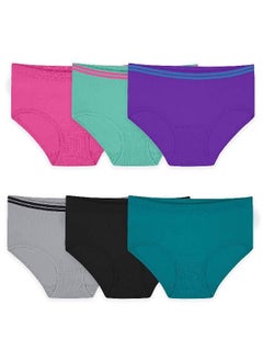 FRUIT OF THE LOOM Fruit of the Loom girls Seamless Underwear Multipack Briefs, Brief - 6 Pack Assorted, 14-16 US  - Image 2
