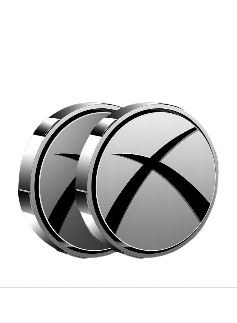 2-Piece Blind Spot Mirror Set Silver 360° Adjustable Wide-angle Suction Cup Type - Image 1