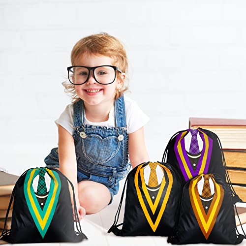 Saintrygo 24 Pieces Magical Wizard School Party Favor Bags Magical Themed Party Goodie Bags Drawstring Backpack Wizard Gift Backpack Dress up Novelty Decorations Supplies for Kids(Novel Style) - Image 2