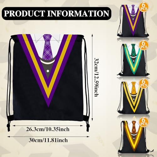 Saintrygo 24 Pieces Magical Wizard School Party Favor Bags Magical Themed Party Goodie Bags Drawstring Backpack Wizard Gift Backpack Dress up Novelty Decorations Supplies for Kids(Novel Style) - Image 3