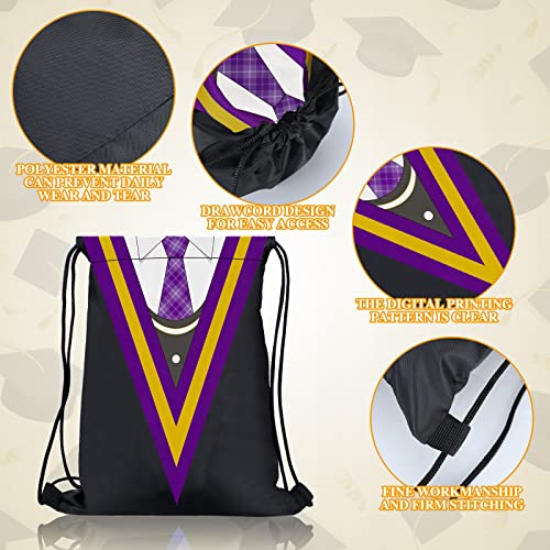 Saintrygo 24 Pieces Magical Wizard School Party Favor Bags Magical Themed Party Goodie Bags Drawstring Backpack Wizard Gift Backpack Dress up Novelty Decorations Supplies for Kids(Novel Style) - Image 4
