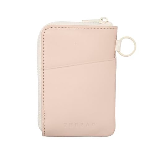 Thread Wallets RFID Blocking Leather Zip Wallet with Card Holder for Men and Women (Off White) - Image 2