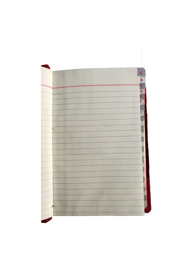 LRS Full Index Account Book SHORT Handy Size - Copy Size - 21x17 CM - 80 GSM Paper - Red Half Canvas PVC Binding (375 Page) - Image 3