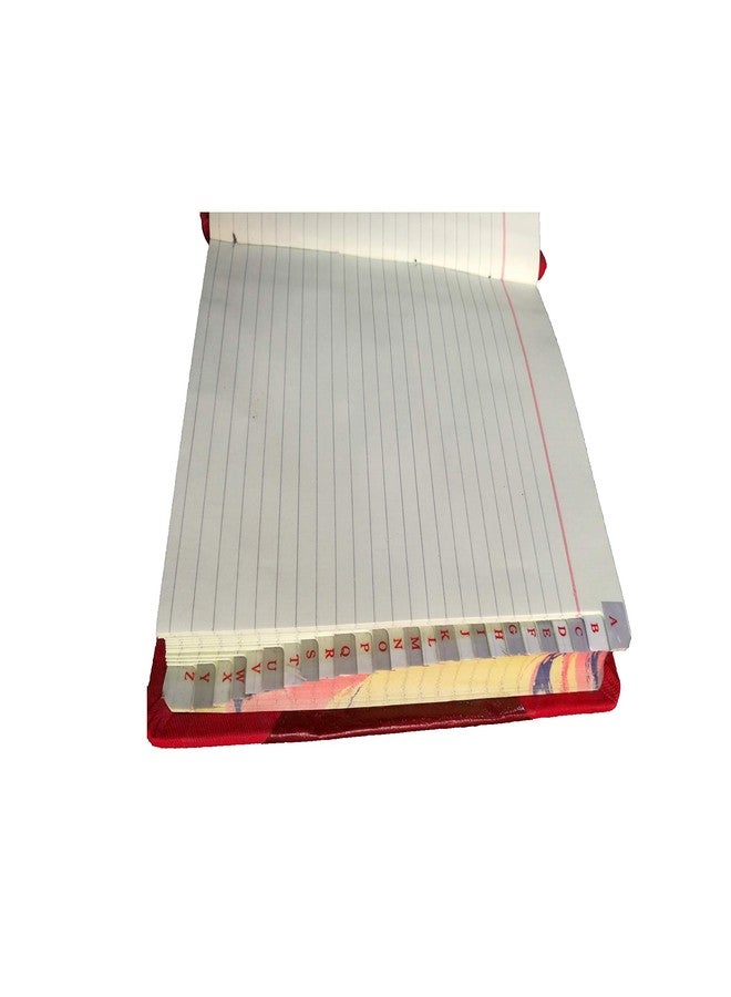 LRS Full Index Account Book SHORT Handy Size - Copy Size - 21x17 CM - 80 GSM Paper - Red Half Canvas PVC Binding (375 Page) - Image 5