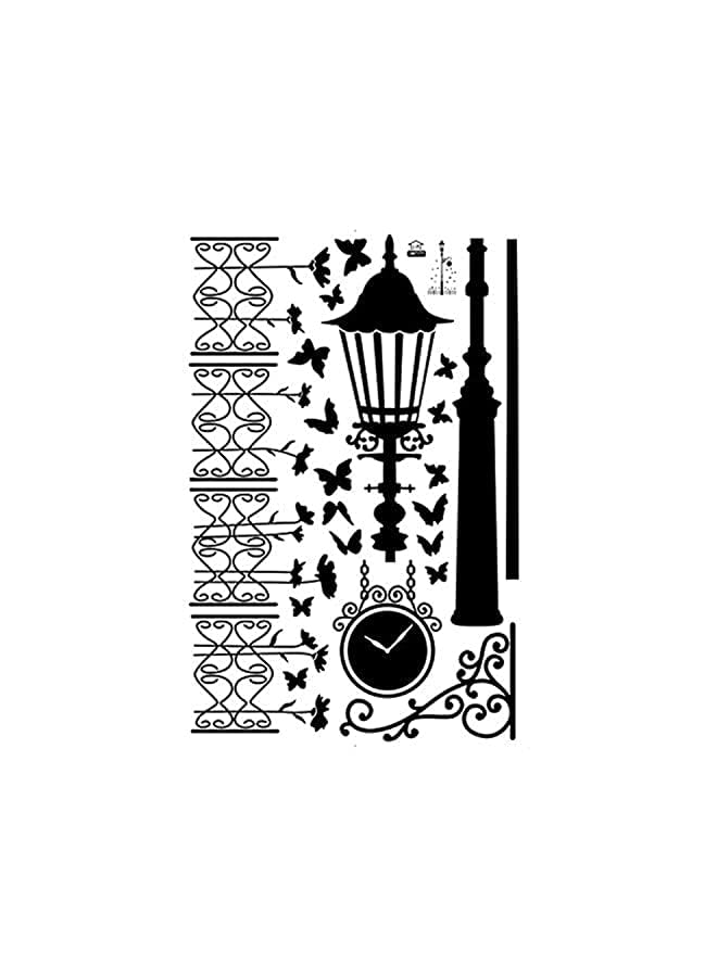Zaboon Butterfly Street Lamp Wall Sticker Removable Pattern Decoration Wall Paper - Image 2