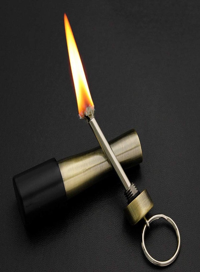 AIKENR Matchstick Fire Starter, Permanent Flint Match Kerosene Refillable Keychain Lighter Waterproof Fire Starter Outdoor Emergency Survival Gear - Image 2