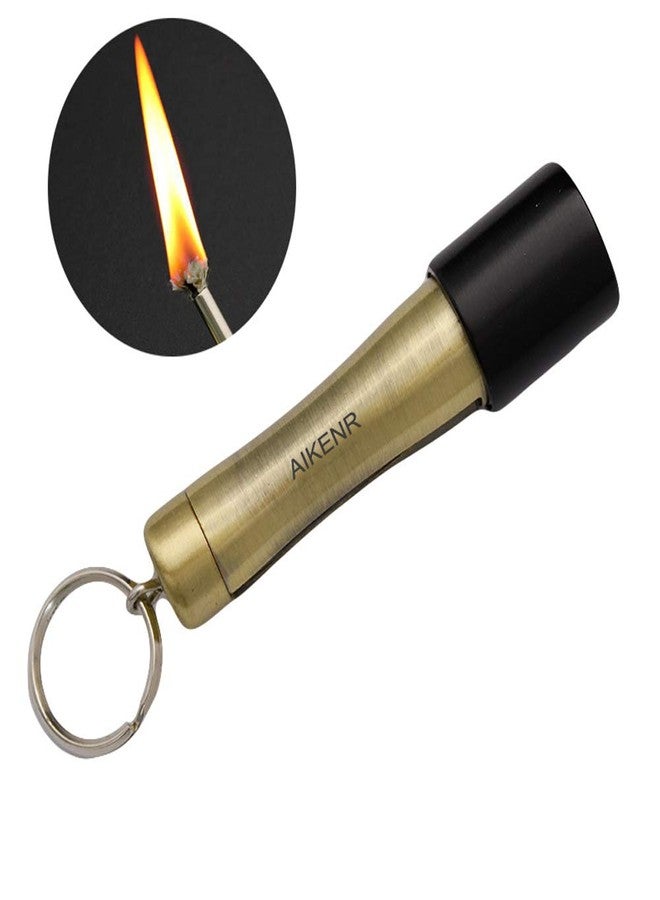 AIKENR Matchstick Fire Starter, Permanent Flint Match Kerosene Refillable Keychain Lighter Waterproof Fire Starter Outdoor Emergency Survival Gear - Image 5