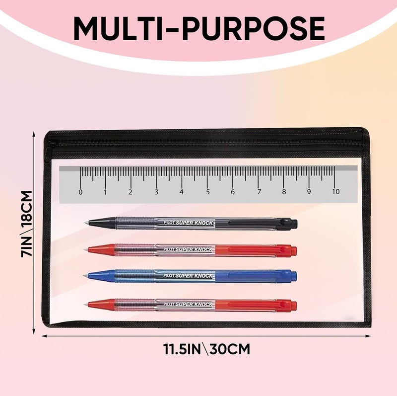 INSIME حقيبة بلاستيكية صغيرة من INSIME مع سحاب - حقائب شفافة للأدوات المكتبية والمجوهرات ومستحضرات التجميل | حقيبة شفافة مع سحاب حقائب شفافة للمجوهرات - Image 4