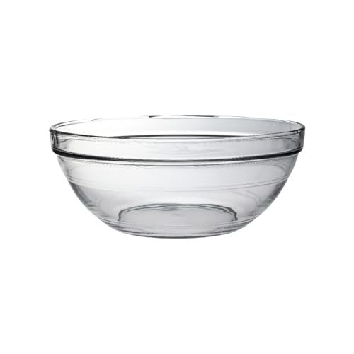 Duralex France Gigogne Clear Stackable Glass Bowl 5.8L | 1 Bowl | Large Capacity for Baking, Mixing, Serving | 3X Stronger, Scratch-Resistant, Dishwasher & Microwave Safe - Image 1