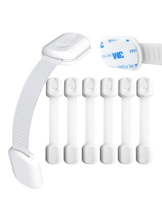 Baby Safety Locks | Child Proof Cabinets, Drawers, Appliances, Toilet Seat, Fridge & Oven | Tools Not Required | Uses 3M Adhesive with Adjustable Strap and Latch System (16-Pack, White) - pzsku/ZE637A753403DBFA9DF0CZ/45/1747744815/8d3f9268-9a90-47fe-8599-d15e5c8fccd1