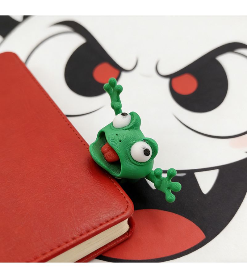 Whimsical 3D Stereoscopic Pressed Frog Bookmark Creative Cartoon Shape Stationery Single Piece Office Supplies Great Gift for Friends - Image 5