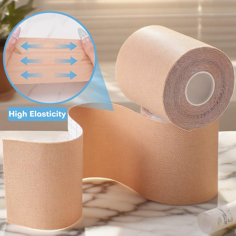 Udefineit 2 Rolls Tattoo Cover Up Tape, 3"x16.4ft Tattoo Cover Up Patches Water-Resistant & Sweat-Resistant, Cuttable Skin Tone Tattoos Patches to Coverup Tattoos Concealer Scars & Birthmarks Sticker, Light Tan - Image 3