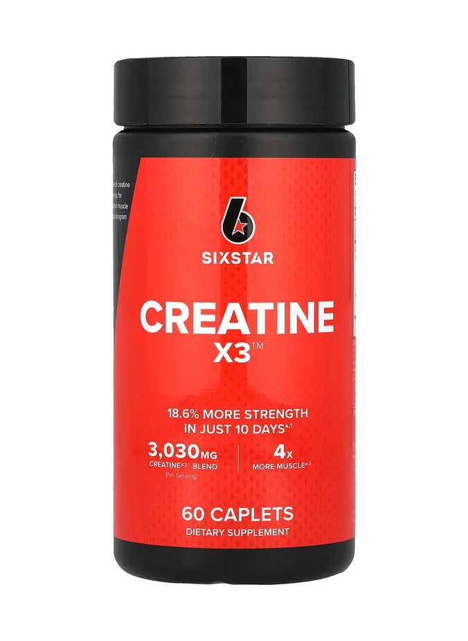SIX STAR Creatine X3™ 3030mg - 60 Caplets  - Image 1