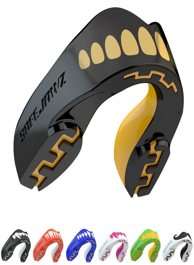 سيفجوز واقي الفم Safejawz Extro Series للرجبي والملاكمة والفنون القتالية المختلطة والهوكي. واقي اللثة "Goldie" - Image 1