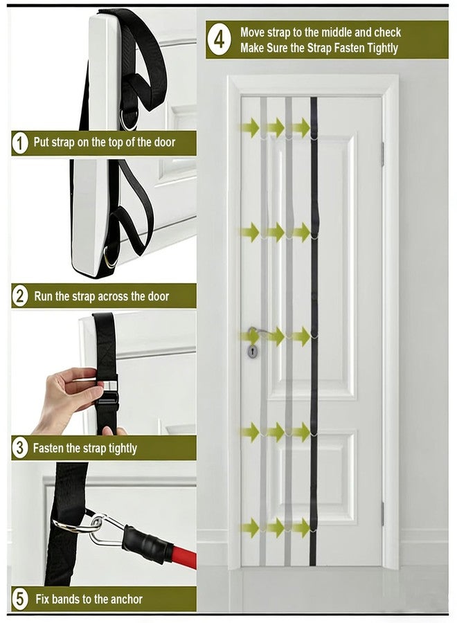 Could Spark Multi Loop Door Anchor Strap for Resistance Bands, 16.4ft Heavy Duty Anchor System with Multiple Loops, Punch-Free Workout Strap with Storage Bag for Home Gym, Full Body Training & Physical Therapy - Image 2