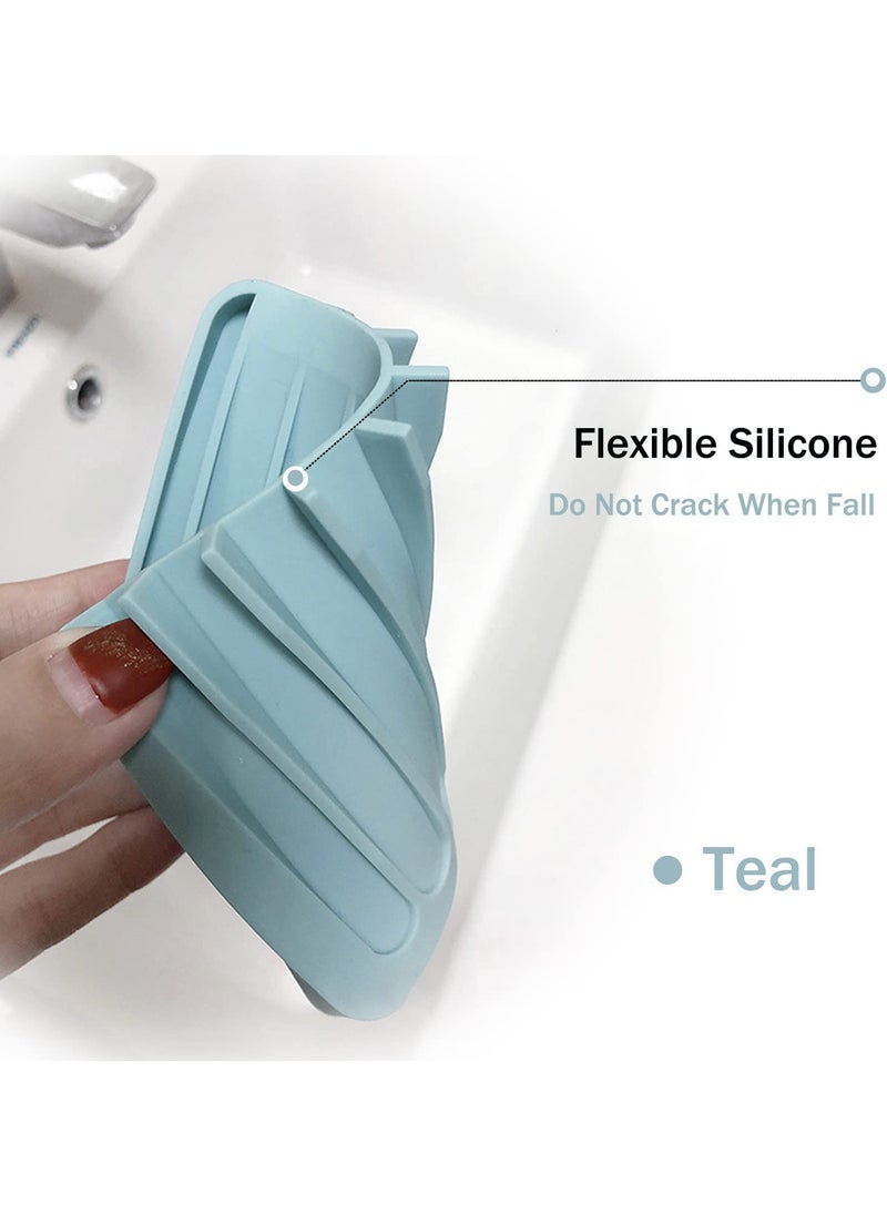 Ramkuwar with device of R Ramkuwar with device of R Silicone Soap DishSoap HolderSoap Tray Will Be Send Self Draining Soap Saver for Shower Bathroom Kitchen Bath TubPack of 3  - Image 3