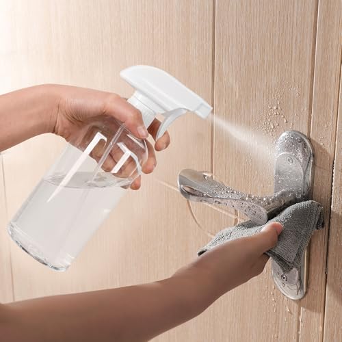 UUJOLY 17 oz Plastic Spray Bottle Trigger Empty Spray Bottles Clear Refillable Container for Water, Essential Oils, Hair, Cleaning Products, Adjustable Head Sprayer and Stream (2 Pack) - Image 4