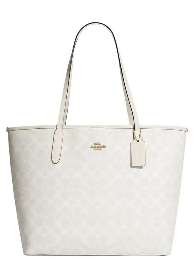 coachoutlet Coach City Tote Bag In Signature Canvas Women's Fashion Versatile Large Capacity Large Size Handheld Shoulder Bag Tote Bag - Image 1