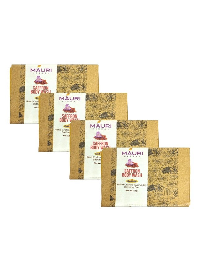 Khadi Mauri Herbal Saffron Soap 125 gm (Pack of 4)