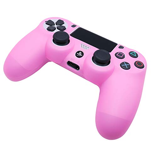 Ralan Silicone Controller Skin Protector for PS4 - Pro Thumb Grip x6, Skull Cap Grip x2 (Camouflage Pink+White Pink) - Image 4