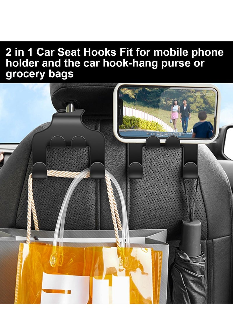 Generic 2-in-1 Car Seat Hooks - Universal Mobile Phone Holder & Car Hook for Purses and Grocery Bags  - Image 1