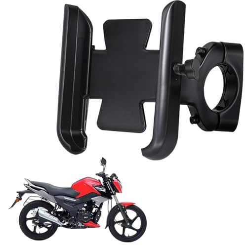 WHIPONE CNC Metal Bike Mobile Holder Compatible for TVS Raider 125, 360° Rotation Phone Mount Cradle for Bicycle & Motorcycle, Handlebar for All Smartphones, Anti-Slip, Full Grip (Black) - Image 1