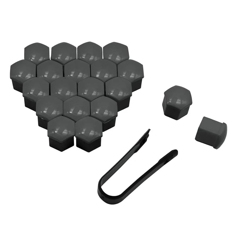 Lug Nuts 280PCS Car Wheel Nut Caps Auto Hub Screw Cover Bolt Rims Exterior Decoration Socket Protection Dust Proof for Car(Gray,21mm) - Image 1
