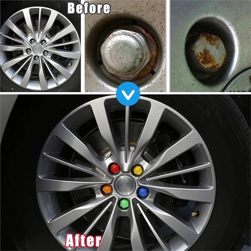 Lug Nuts 280PCS Car Wheel Nut Caps Auto Hub Screw Cover Bolt Rims Exterior Decoration Socket Protection Dust Proof for Car(Gray,21mm) - Image 4