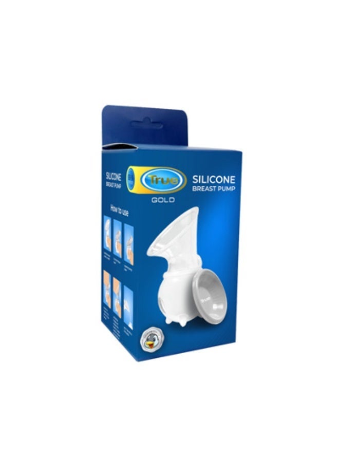 True Gold Silicone Manual Breast Pump 120ml Grey - Image 1