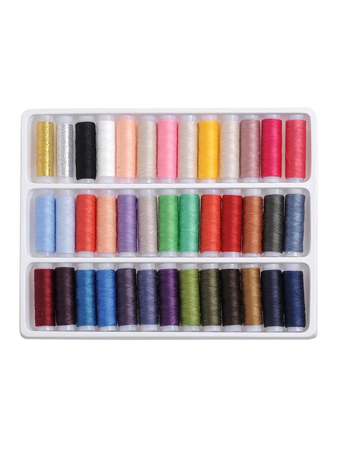 KUAZIVI Multicolor Polyester Sewing Thread Spool Set for Hand Sewing Industrial Machine - Image 1