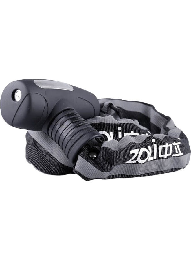 Zoli Zl-85902 Bicycle Chain Lock, Glass Door Lock, Electric Bike Lock, Alloy Steel Anti-Theft Lock, Bicycle Accessory With Reflective Strip - Image 2