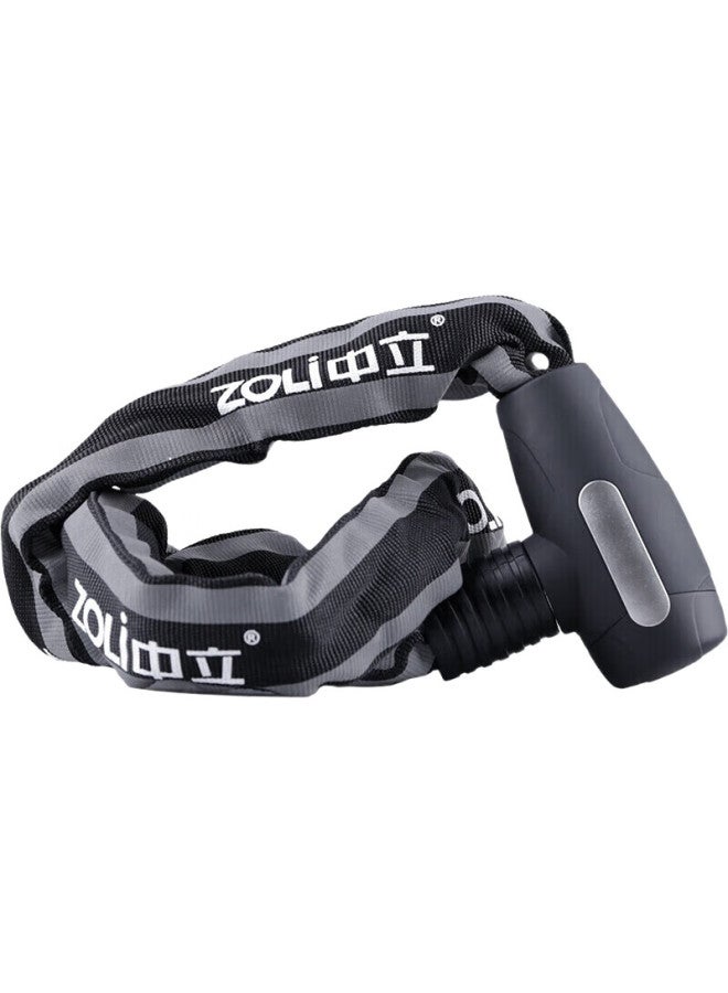 Zoli Zl-85902 Bicycle Chain Lock, Glass Door Lock, Electric Bike Lock, Alloy Steel Anti-Theft Lock, Bicycle Accessory With Reflective Strip - Image 3