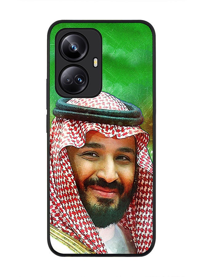Stylizedd Rugged Black edge case for Realme 10 Pro Plus 5G Slim fit Soft Case Flexible Rubber Edges Anti Drop TPU Gel Thin Cover -   HH Mohammed Bin Salman - Image 1