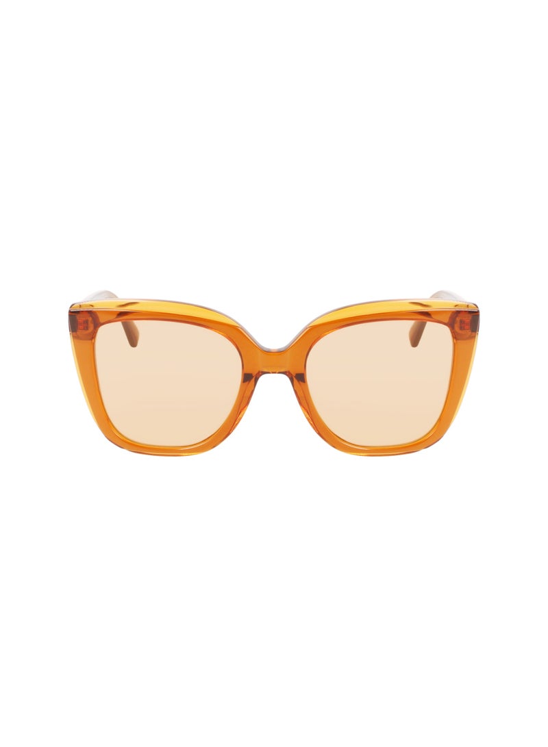 Longchamp Women's UV Protection Rectangular Shape Acetate Sunglasses LO689S-744-5321 - Lens Size: 53 - Honey/Orange  - Image 1
