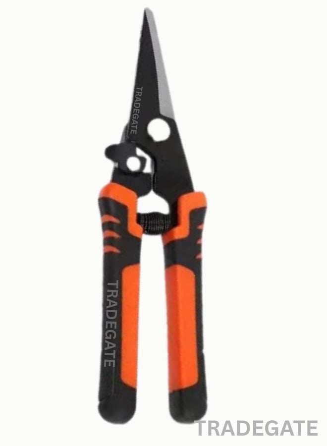 تريدجيت أداة تجريد الأسلاك وقاطع الكابلات الاحترافية، بطول 21 سم، برتقالي وأسود، بمقبض مريح - Image 1