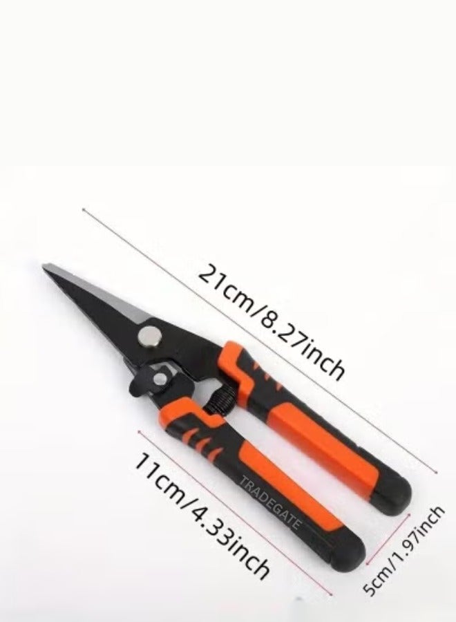 تريدجيت أداة تجريد الأسلاك وقاطع الكابلات الاحترافية، بطول 21 سم، برتقالي وأسود، بمقبض مريح - Image 2