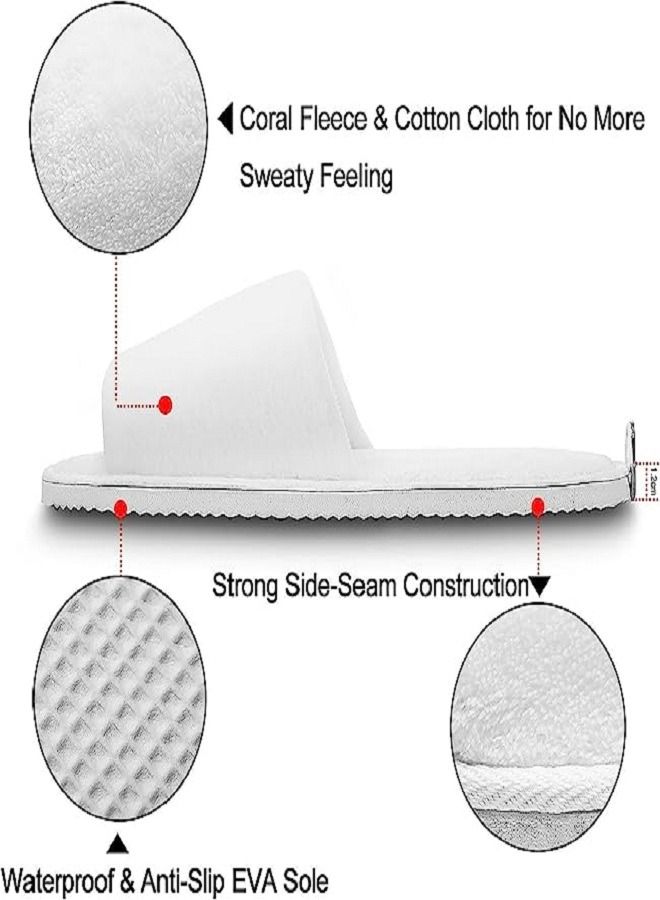 Open Terry Bathroom Hotel and Spa Slippers for Men and Women
