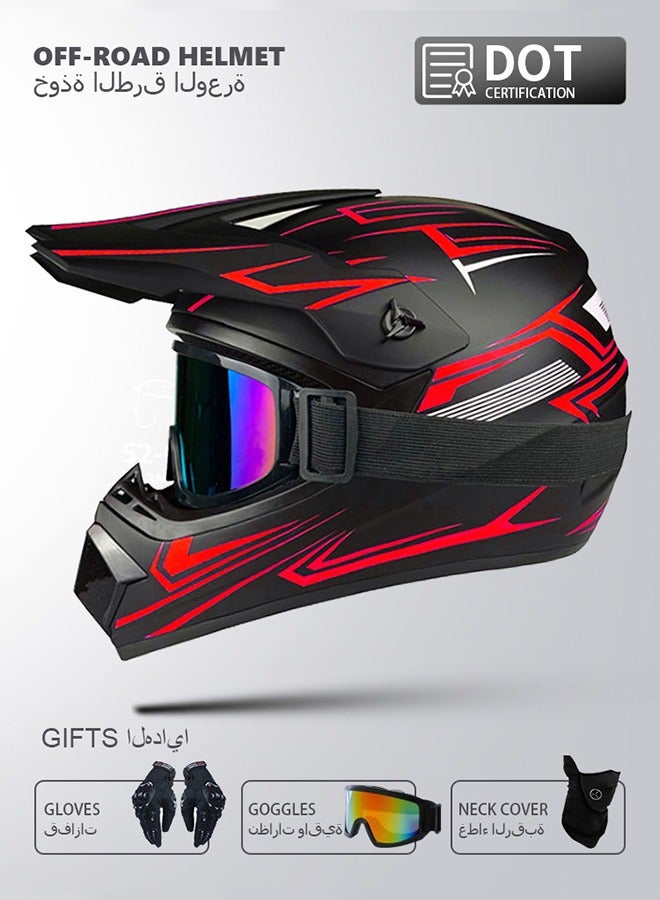 Generic Off-road helmet full face helmet with goggles professional racing helmet  - Image 1