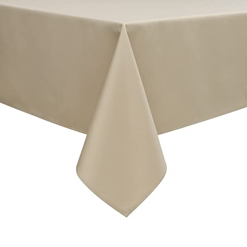 Wewoch Khaki Rectangle Tablecloth Water Resistant Washable Polyester Table Cloth for Dining,Kitchen, Parties Weddings and Outdoor Use 60 Inch by 84 Inch - Image 2