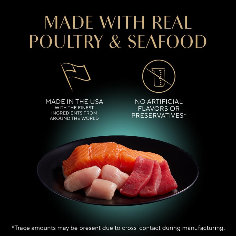 Sheba Perfect Portions Wet Cat Food Cuts in Gravy, Roasted Chicken Entree, Tender Turkey Entree, with Sustainable Salmon, and with Sustainable Tuna, 2.6 oz. Twin-Pack Trays (24 Count, 48 Servings) - Image 2