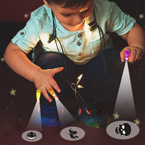 Bamamon Halloween Party Favors for Kids, 36Pcs Light Up Finger Lights Halloween Goodie Bag Toys Stuffers Fillers Bulk Treats Non Candy for Hal loween Classroom Prizes Gifts Favors Trick or Treat Toys - Image 2