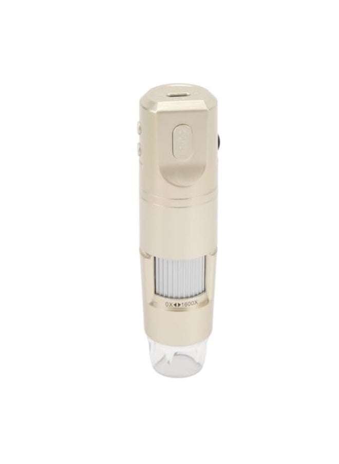 Generic وايزوكو مجهر رقمي لاسلكي، مجهر جيب لاسلكي محمول باليد بمنفذ USB بتكبير 0-1600X، مكبر HD مع 8 مصابيح LED قابلة للتعتيم، كاميرا فحص لنظام اندرويد وويندوز لنظام التشغيل OS X  - Image 1