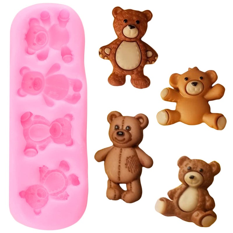 ZiXiang Elephant Bear Panda Cat Silicone Fondant Molds For Chocolate Candy Resin Sugar Gum Paste Cake Decorating Set Of 4 - Image 5